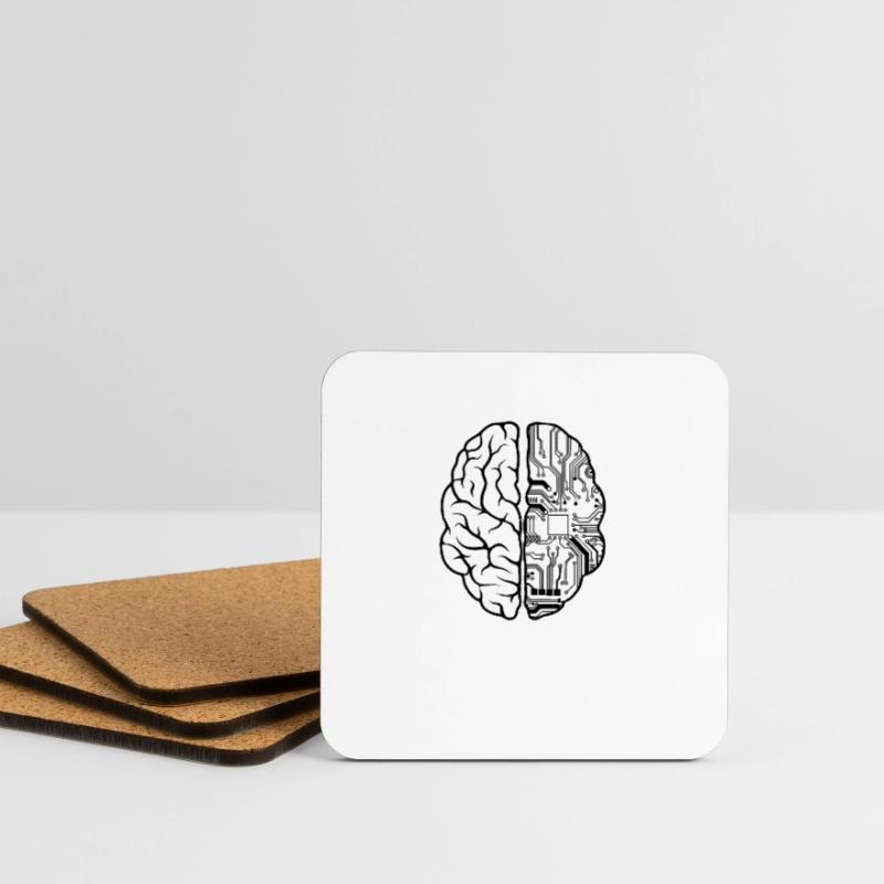 Programmeur Codeur - Développeur Programmation Brain Fun Dessous de verre (lot de 4)