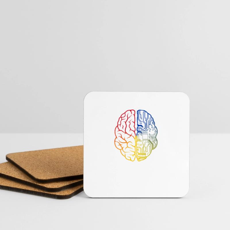 Programmeur HTML - Développeur Programmation Brain Fun Dessous de verre (lot de 4)