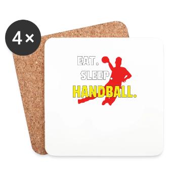 Handball Zubehör handballer Motiv - Untersetzer (4er-Set) - Weiß - Vorne