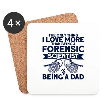 Ich liebe es mehr Vater zu sein Forensische Wissen - Untersetzer (4er-Set) - Weiß - Vorne