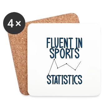 Fluent In Sports Statistics 2 - Coasters (set of 4) - white - Front