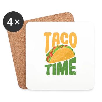 Taco Time Cinco De Mayo Tacos Mardi Mexicain - Dessous de verre (lot de 4) - blanc - Devant