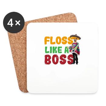 Floss like a Boss Cinco de Mayo Flossing - Coasters (set of 4) - white - Front