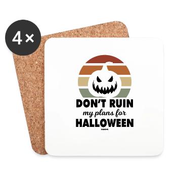 Sunset Pumpkin Halloween - Coasters (set of 4) - white - Front