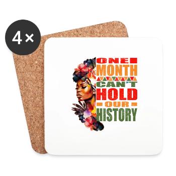 Black History Month Juneteenth African Women - Coasters (set of 4) - white - Front