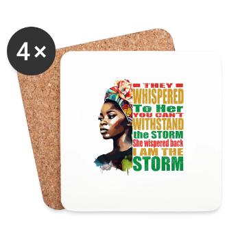 I Love My Roots Black Powerful History Month - Coasters (set of 4) - white - Front