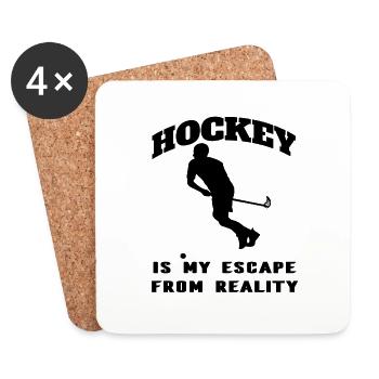 Hockey Gift Field Hockey Hockey Player Floorball - Coasters (set of 4) - white - Front