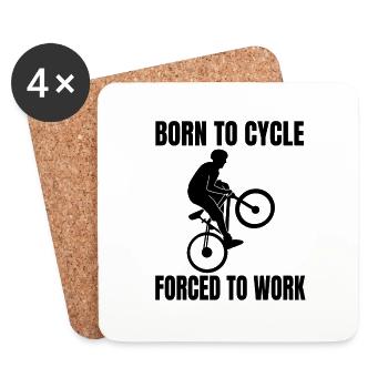 Cycling Cycling Cyclists Cyclists Cycling - Coasters (set of 4) - white - Front