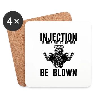 L’injection est agréable mais je préfère être soufflé - Dessous de verre (lot de 4) - blanc - Devant