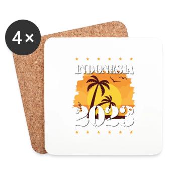 Indonesia 2023 - Coasters (set of 4) - white - Front