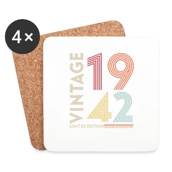 Millésime 1942 Edition limitée - Dessous de verre (lot de 4) - blanc - Devant