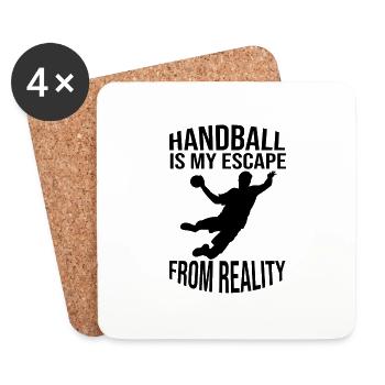 Fan de handball Joueur de handball Handball Équipe de handball - Dessous de verre (lot de 4) - blanc - Devant