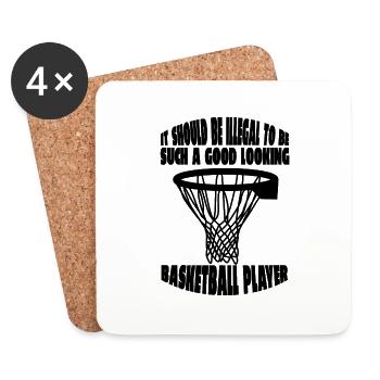 Basketball Basketball Player Basketball Team - Dessous de verre (lot de 4) - blanc - Devant