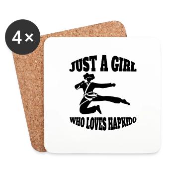 Hapkido Arts Martiaux Karaté Arts Martiaux Judo Aïkido - Dessous de verre (lot de 4) - blanc - Devant