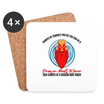 Dragon boating theme for dragon boat paddling - Coasters (set of 4) - white - Front