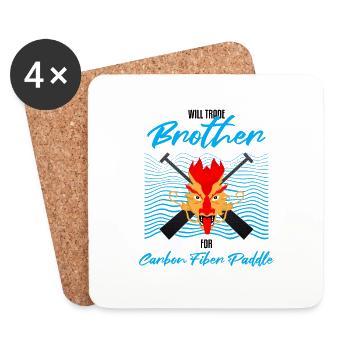 Dragon boating theme for dragon boat paddling - Coasters (set of 4) - white - Front