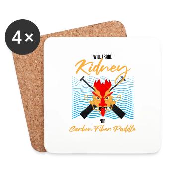 Dragon Boat Paddle pour le Festival de course de bateaux-dragons - Dessous de verre (lot de 4) - blanc - Devant