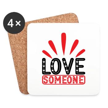 Love Someone - Coasters (set of 4) - white - Front
