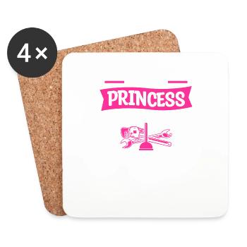 Vergiss Prinzessin, ich möchte ein Klempner Klempner sein - Untersetzer (4er-Set) - Weiß - Vorne