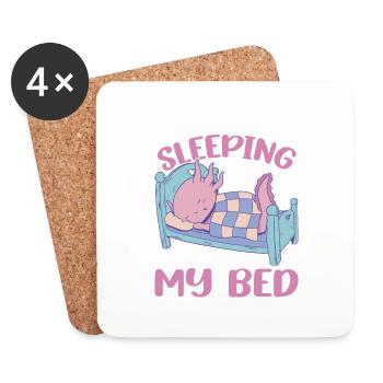 Things I Love, Sleeping In My Bed 10 - Untersetzer (4er-Set) - Weiß - Vorne