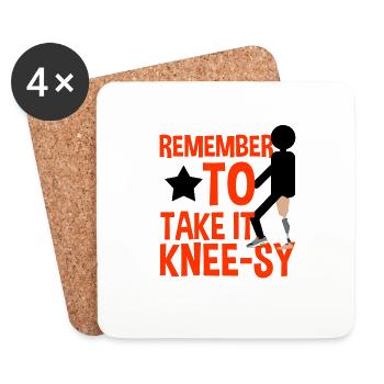 Artificial limb design for leg prosthesis - Coasters (set of 4) - white - Front