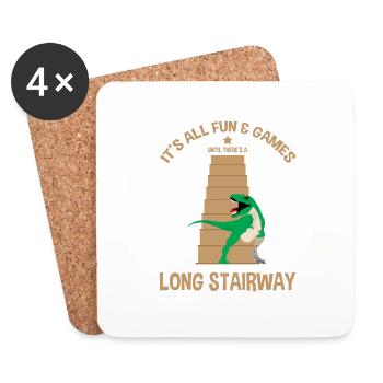 Artificial limb design for leg prosthesis - Coasters (set of 4) - white - Front