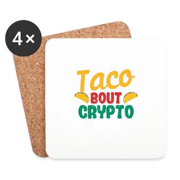Let's Taco Bout Crypto Fiesta Currency Mexican - Coasters (set of 4) - white - Front