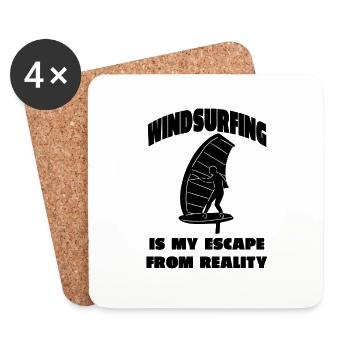 Planche à voile Kitesurfer Kitesurf Windsurfer - Dessous de verre (lot de 4) - blanc - Devant