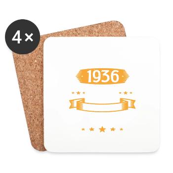 Septembre 1936 87 Ans Que Je Suis Génial Cadeau - Dessous de verre (lot de 4) - blanc - Devant