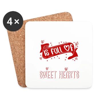 My class is full of hearts - Untersetzer (4er-Set) - Weiß - Vorne