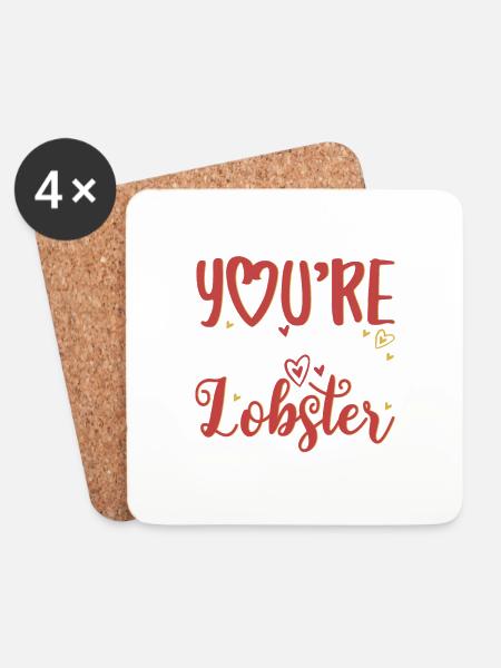You are my lobster - Untersetzer (4er-Set) - Weiß