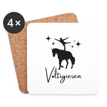 Voltigieren - Untersetzer (4er-Set) - Weiß - Vorne