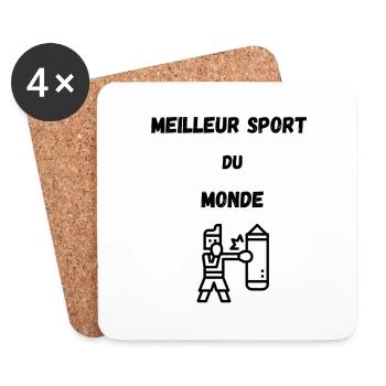 Best sport - Dessous de verre (lot de 4) - blanc - Devant