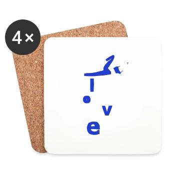 Pilates Motivates Moves Heals 2 - Coasters (set of 4) - white - Front