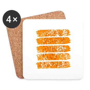 Retro Vintage Leopard Animal Wildlife Designs - Coasters (set of 4) - white - Front