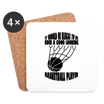 Basketballteam Basketballspieler Basketball - Untersetzer (4er-Set) - Weiß - Vorne