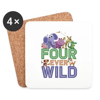 Four Ever Wild 49 - Untersetzer (4er-Set) - Weiß - Vorne