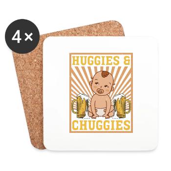 Huggies & Chuggies 28 - Untersetzer (4er-Set) - Weiß - Vorne