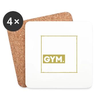 eat sleep gym repeat - Untersetzer (4er-Set) - Weiß - Vorne