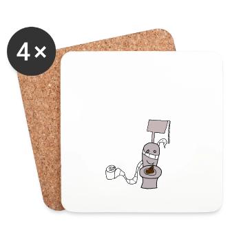 Best Friends Toilet - Coasters (set of 4) - white - Front