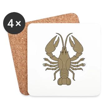 Lobster - Coasters (set of 4) - white - Front