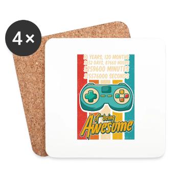 10 Years Of Being Awesome - Amazing 10th Birthday - Coasters (set of 4) - white - Front