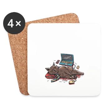 My Co-worker Is Needy 7 - Coasters (set of 4) - white - Front