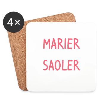 Elle Va Se Marier Nous On Est Juste La Pour Se - Dessous de verre (lot de 4) - blanc - Devant