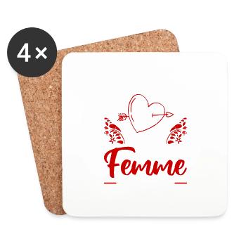 Ce Mec Est Déjà Pris Par Une Femme Qui L'Aime - Dessous de verre (lot de 4) - blanc - Devant