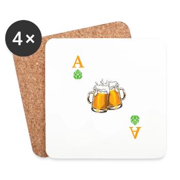 Carnaval - Carnaval - Set de friandises - Beer As - Dessous de verre (lot de 4) - blanc - Devant