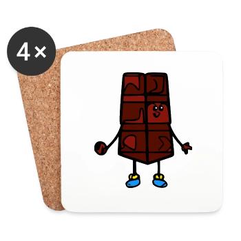 Mr. Chocolate - Coasters (set of 4) - white - Front