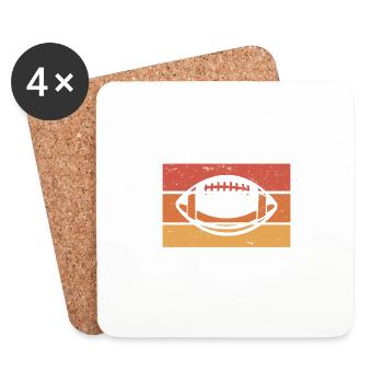 Je Suis Un Mec Simple J'aime Le Rugby Et L'Apéro - Dessous de verre (lot de 4) - blanc - Devant