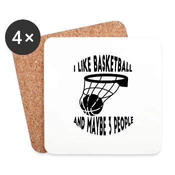 Basket-ball Équipe de basket-ball Joueurs de basket-ball - Dessous de verre (lot de 4) - blanc - Devant