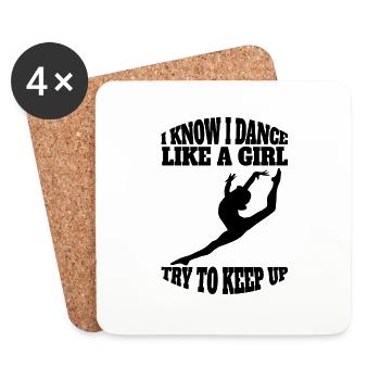 Ballett Tänzerin Geschenk Tanz Ballerina Tanzkurs - Untersetzer (4er-Set) - Weiß - Vorne